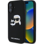 Karl Lagerfeld Podwójna silikonowa osłona z MagSafe dla iPhone'a 16 Plus - czarna