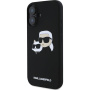 Karl Lagerfeld Podwójna silikonowa osłona z MagSafe dla iPhone'a 16 Plus - czarna