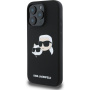 Karl Lagerfeld Podwójna silikonowa osłona z MagSafe do iPhone'a 16 Pro - czarna