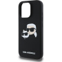 Karl Lagerfeld Podwójna silikonowa osłona z MagSafe do iPhone'a 16 Pro - czarna