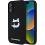 Karl Lagerfeld Silikonowa osłona Choupette Head z MagSafe do iPhone'a 16 - czarna