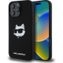 Karl Lagerfeld Silikonowa osłona Choupette Head z MagSafe do iPhone'a 16 Pro - czarna