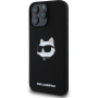 Karl Lagerfeld Silikonowa osłona Choupette Head z MagSafe do iPhone'a 16 Pro - czarna