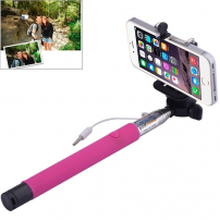 Teleskopowy kijek selfie / statyw ze zdalnym sterowaniem dla iPhone - długość 101,4 cm - różowy