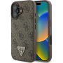 Guess Metalowa nakładka z logo 4G Strass Triangle do iPhone'a 16 - brązowa