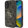 Guess Metalowe etui z logo 4G do iPhone'a 16 Plus - brązowe