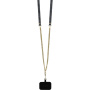 Guess Metalowe etui z logo i paskiem ze Strass Triangle 4G do iPhone'a 16 - szare