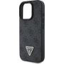 Guess 4G Strass Triangle Metal Logo Case z paskiem do iPhone'a 16 Pro - szare