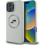 Karl Lagerfeld Silikonowe etui K&CH Heads z MagSafe do iPhone'a 16 Pro - beżowe
