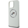 Karl Lagerfeld Silikonowe etui K&CH Heads z MagSafe do iPhone'a 16 Pro - beżowe