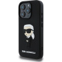 Karl Lagerfeld Etui 3D Rubber Ikonik do iPhone'a 16 Pro - czarne