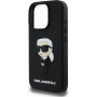 Karl Lagerfeld Etui 3D Rubber Ikonik do iPhone'a 16 Pro - czarne
