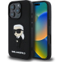 Karl Lagerfeld Gumowe etui 3D Ikonik do iPhone'a 16 Pro Max - czarne