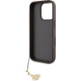 Guess Etui 4G Charms do iPhone'a 16 Pro - brązowe