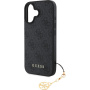 Guess Etui 4G Charms do iPhone'a 16 - szare