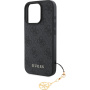 Guess Etui 4G Charms do iPhone'a 16 Pro - szare