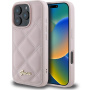Guess Pikowane etui do iPhone'a 16 Pro - różowe