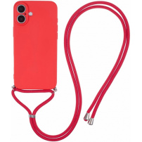 Etui ochronne ze smyczą do iPhone'a 16 Plus - czerwone