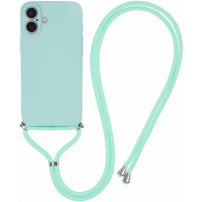 Ochronne etui ze smyczą do iPhone'a 16 Plus - błękitne