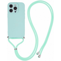 Ochronne etui ze smyczą do iPhone'a 16 Pro - błękitne
