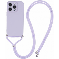 Ochronne etui ze smyczą do iPhone'a 16 Pro - fioletowe