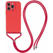 Ochronne etui ze smyczą do iPhone'a 16 Pro - czerwone