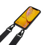 Matowe etui z regulowanym paskiem do iPhone'a XR - czarne