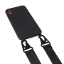 Matowe etui z regulowanym paskiem do iPhone'a XR - czarne