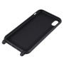 Matowe etui z regulowanym paskiem do iPhone'a XR - czarne