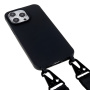 Matowe etui z regulowanym paskiem do iPhone'a 14 Pro - czarne