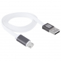 HAWEEL kabel do ładowania i synchronizacji z podwójnym 2w1 USB-A / Lightning / micro USB złączem do Apple i innych urządzeń - 1 m - biały