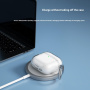 Przezroczyste etui z karabińczykiem do AirPods 4 / 5 - różowe