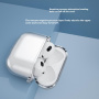 Przezroczyste etui z karabińczykiem do AirPods 4 / 5 - różowe