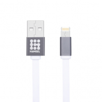 HAWEEL kabel do ładowania i synchronizacji z podwójnym 2w1 USB-A / Lightning / micro USB złączem do Apple i innych urządzeń - 1 m - biały