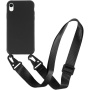 Matowe etui z regulowanym paskiem do iPhone'a XR - czarne