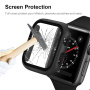 Matowe etui ze szkłem hartowanym do zegarka Apple 46 mm - ciemnozielone