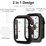 Matowa obudowa z hartowanym szkłem do zegarka Apple 46mm - jasnoniebieski