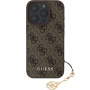 Guess Etui 4G Charms do iPhone'a 16 Pro - brązowe