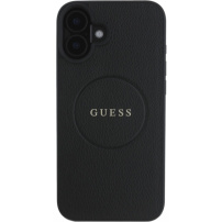 Guess Granatowa Classic Osłona Logo z MagSafe dla iPhone'a 16 Plus - Czarna