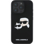 Karl Lagerfeld Podwójna silikonowa osłona z MagSafe do iPhone'a 16 Pro - czarna