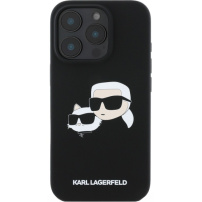 Karl Lagerfeld Podwójna silikonowa osłona z MagSafe do iPhone'a 16 Pro - czarna