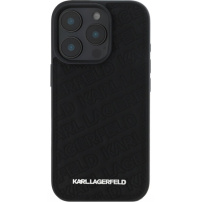 Karl Lagerfeld Pikowane etui do iPhone'a 16 Pro - czarne