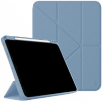 UNIQ Moven etui ze stojakiem origami i miejscem na Apple Pencil do iPad Air 13" (2024-2026) - niebieskie