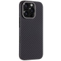 Tactical Aramid etui ze wzorem włókna węglowego i MagSafe do iPhone 16 Pro - ciemnoszary