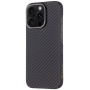 Tactical Aramid etui ze wzorem włókna węglowego i MagSafe do iPhone 16 Pro - ciemnoszary
