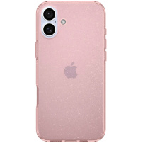 Spigen Brokatowe etui Liquid Crystal Glitter do iPhone'a 16 - różowe