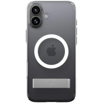 Spigen Przezroczysta obudowa Ultra Hybrid S ze stojakiem i MagSafe do iPhone'a 16 - przezroczysta
