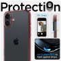 Spigen Przezroczyste etui Ultra Hybrid do iPhone'a 16 - różowe