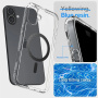 Spigen Przezroczyste etui Ultra Hybrid z MagSafe wzorem włókna węglowego do iPhone'a 16 - przezroczyste