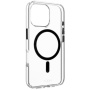 FIXED Przezroczysta obudowa MagPurity w kolorze czarnym MagSafe do iPhone'a 16 Pro - przezroczysta